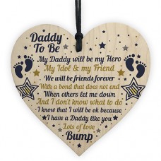 WOODEN HEART - 100mm - Daddy Bond That Does Not End