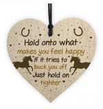 WOODEN HEART - 100mm - Hold On To What Makes You Happy