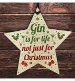 WOODEN STAR - 108mm - Gin Is For Life Christmas