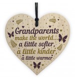 WOODEN HEART - 100mm - Grandparents Make The World