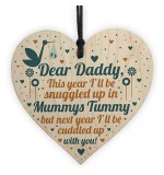 WOODEN HEART - 100mm - Cuddled Up With You Daddy