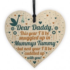WOODEN HEART - 100mm - Cuddled Up With You Daddy