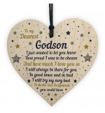 WOODEN HEART - 100mm - Dearest Godson