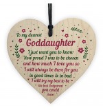 WOODEN HEART - 100mm - Goddaughter Want You To Know