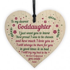 WOODEN HEART - 100mm - Goddaughter Want You To Know