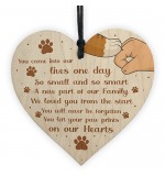 WOODEN HEART - 100mm - Small And Smart Paw Prints