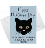 A6 Folded Card P - Mothers Day Purr-fect