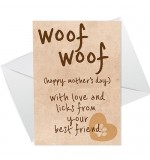A6 Folded Card P - Woof Woof Mothers Day Brown