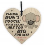 WOODEN HEART - 100mm - Germs Too Big Elephant