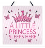 FOAM PLAQUE - 100X100 - Little Princess Sleeps Here