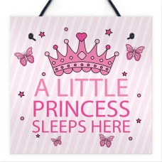 FOAM PLAQUE - 100X100 - Little Princess Sleeps Here