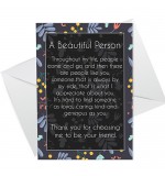 A6 Folded Card P - A Beautiful Person Floral