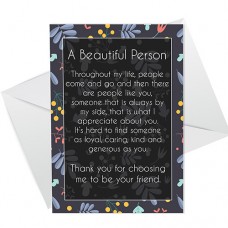 A6 Folded Card P - A Beautiful Person Floral