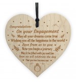 WOODEN HEART - 100mm - Engagement The Day You Two Become One