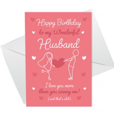 A6 Folded Card P - Annoy Husband