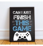 A4 BF1 Print - Finish The Game Dark Grey PS