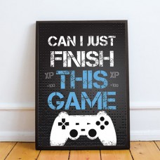 A4 BF1 Print - Finish The Game Dark Grey PS