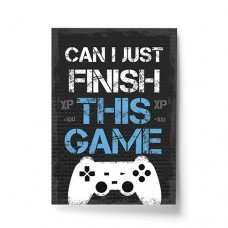 A4 Print - Finish The Game Dark Grey PS