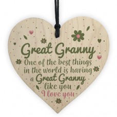 WOODEN HEART - 100mm - Great Granny