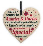 WOODEN HEART - 100mm - Auntie Uncle Special As You Two