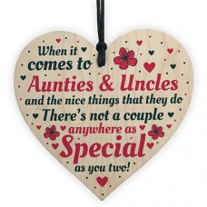 WOODEN HEART - 100mm - Auntie Uncle Special As You Two