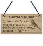 FP - 200X100 - Garden Rules Wooden Finch