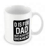 Mug - Funny D Is For Dad Black