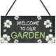 FP - 200X100 - Welcome To Our Garden Chalk