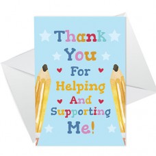 A6 Folded Card P - Thank You For Helping And Supporting Me Card