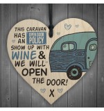 WOODEN HEART - 100mm - Caravan Open Door