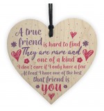 WOODEN HEART - 100mm - A True Friend Is Hard To Find