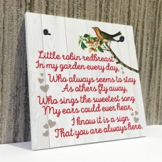 FOAM PLAQUE - 100X100 - Little Robin Redbreast