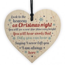 WOODEN HEART - 100mm - Christmas Look To The Heavens