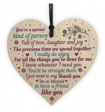 WOODEN HEART - 100mm - Blessed Friend You