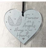 Mirror Acrylic Heart - Always In Our Hearts Forever