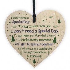 WOODEN HEART - 100mm - Dad Special Day