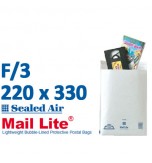 Mail Lite 220 x 330 wht bubble lined F3 - Box of 50