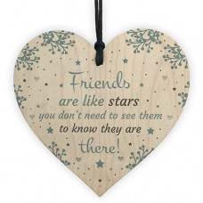 WOODEN HEART - 100mm - Friends Stars They Are There