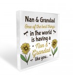 CA - 100X100 - Nan And Grandad Like You Sunflower Block