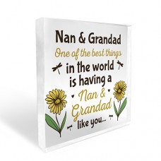 CA - 100X100 - Nan And Grandad Like You Sunflower Block