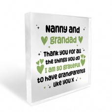 CA - 100X100 - Nanny And Grandad Thank You Blue Block