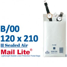 Mail Lite 120 x 210 white bubble lined B00 - Box of 100