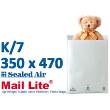 Mail Lite 350 x 470 wht bubbled lined K7 - Box of 50