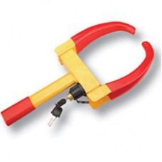 Wheel Clamp With Red Jaws