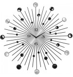 Diamante Clock - Straight Lines - 50cm - SUNBURST ECLIPSE