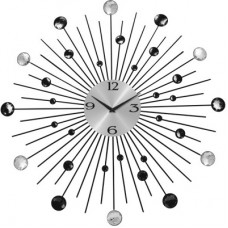 Diamante Clock - Straight Lines - 50cm - SUNBURST ECLIPSE