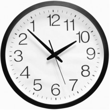 Extra Large Backwards Clock - White Face - Black Frame