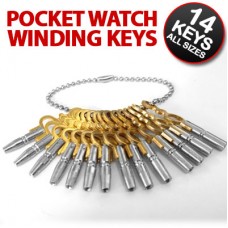 Set of 14 Pocket Watch Winding Keys