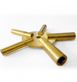 Brass Star Clock Winding Key - Even Sizes