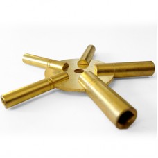 Brass Star Clock Winding Key - Even Sizes